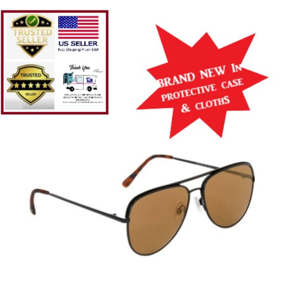 QUIKSILVER Aviator🕶Sunglasses Sun Amber Lens Aviator QS4000OP 009🆕📦⌚🏃💨⚡🚚 - Picture 12 of 15